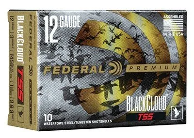 Federal Black Cloud TSS 12 Gauge 3" Ammo: 1-1/4oz Tungsten/Steel Blend, 10 Rounds