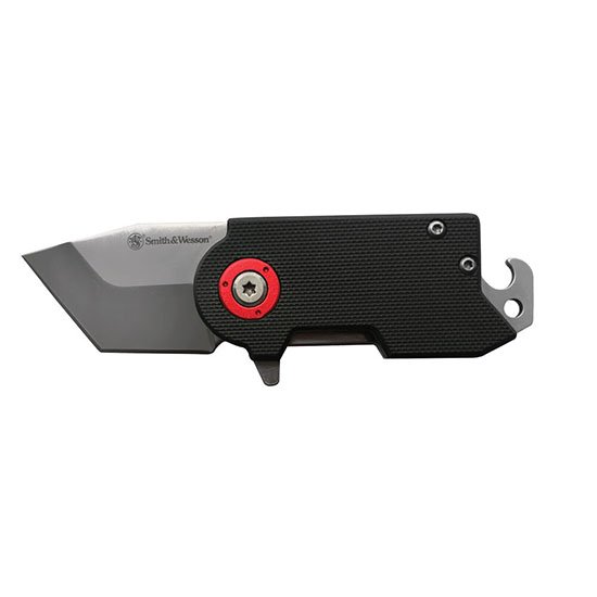 S&W Benji Folding Blade Knife: 1.5" 8Cr13MoV Steel, G10 Handle, Ultra-Glide Tech, 4.53" Total Length - BTI