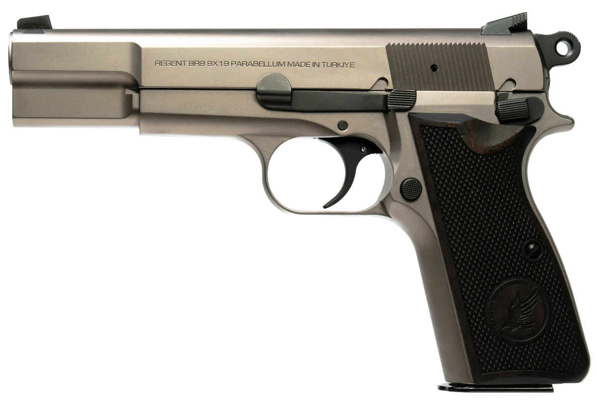 Buy Tisas 12500026 Regent BR9 9mm 4.67" Nickel Semi-Auto Pistol online