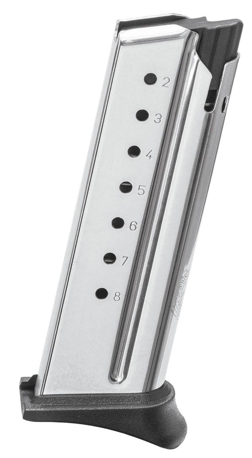 Springfield Armory XD-E XDE0908H 9mm Luger 8-Round Stainless Steel Magazine with Finger Extension - SPG - 8RD