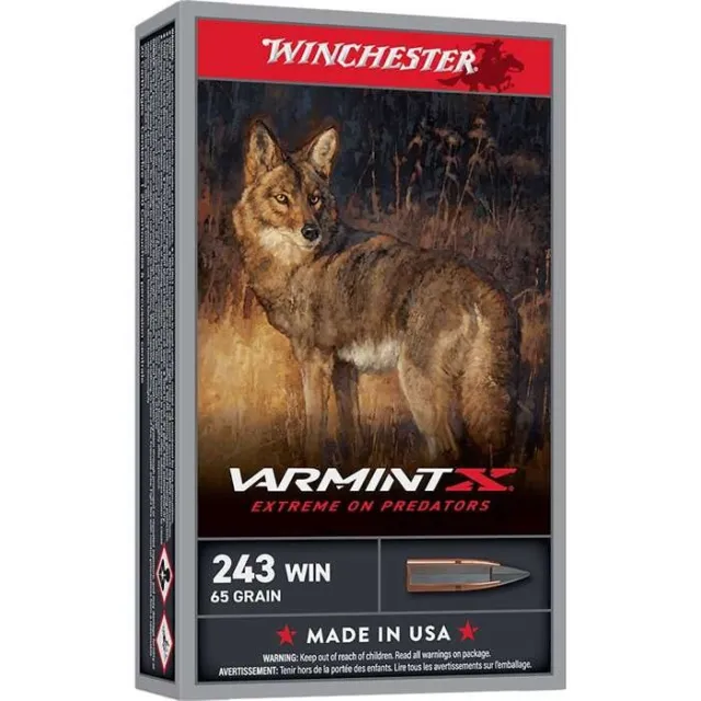 Winchester Varmint X Extreme Point .243 Win 65gr 20 Rounds - Winchester - 243 Win