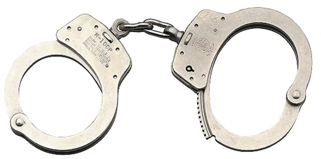 Buy Smith & WESSON LE 350135 Nickel Push Pin Handcuffs online