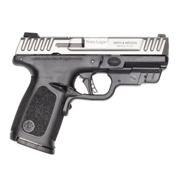 USED Smith & Wesson SD9 2.0 Handgun 9mm Luger 16rd Magazine 4 Barrel Two Tone with Laser