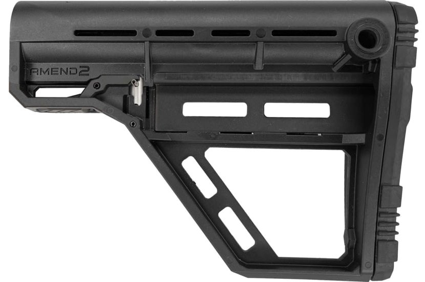 Amend2 A2AMSBASEBLK Modular AR-15 Stock, M-LOK, Black, Polymer, Steel - Amend2
