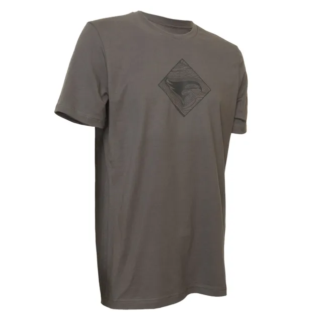 Buy Elevation 811314028075 TOPO Tee Grey Large 60/40 Cotton Polyester online