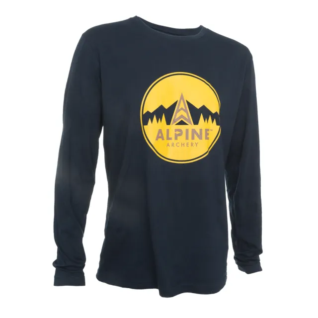 Alpine 1601246 Long Sleeve Tee Navy Medium 100% Cotton 4.2oz