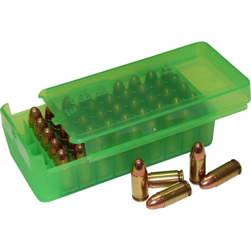 MTM Case-Gard P-50 Original Series Flip Top Handgun Ammo Box .45 ACP Green - MTM Case-Gard - 45 ACP/40 S&W/10mm