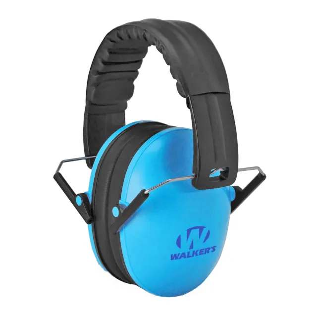 Walkers Youth Folding Passive Muff Blue Hearing Protection - Walker's