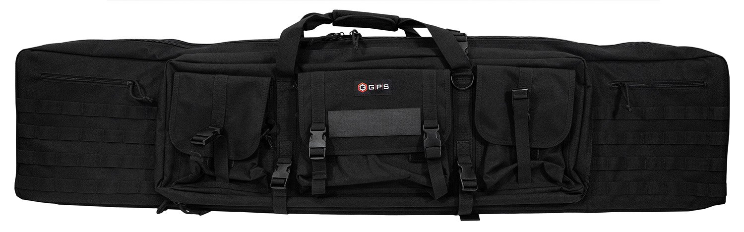 Buy GPS GPS-DRC55 Double Rifle Case Black 600D Polyester 2 Pistol Compartments online