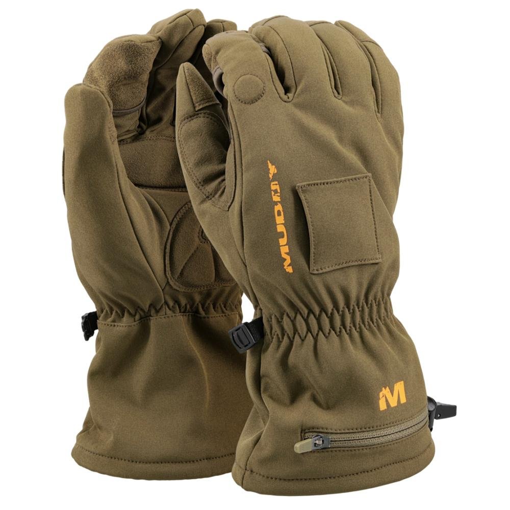 GSM Outdoors Nucleus Heated Softshell Gloves Brown Clay Medium - GSM Outdoors