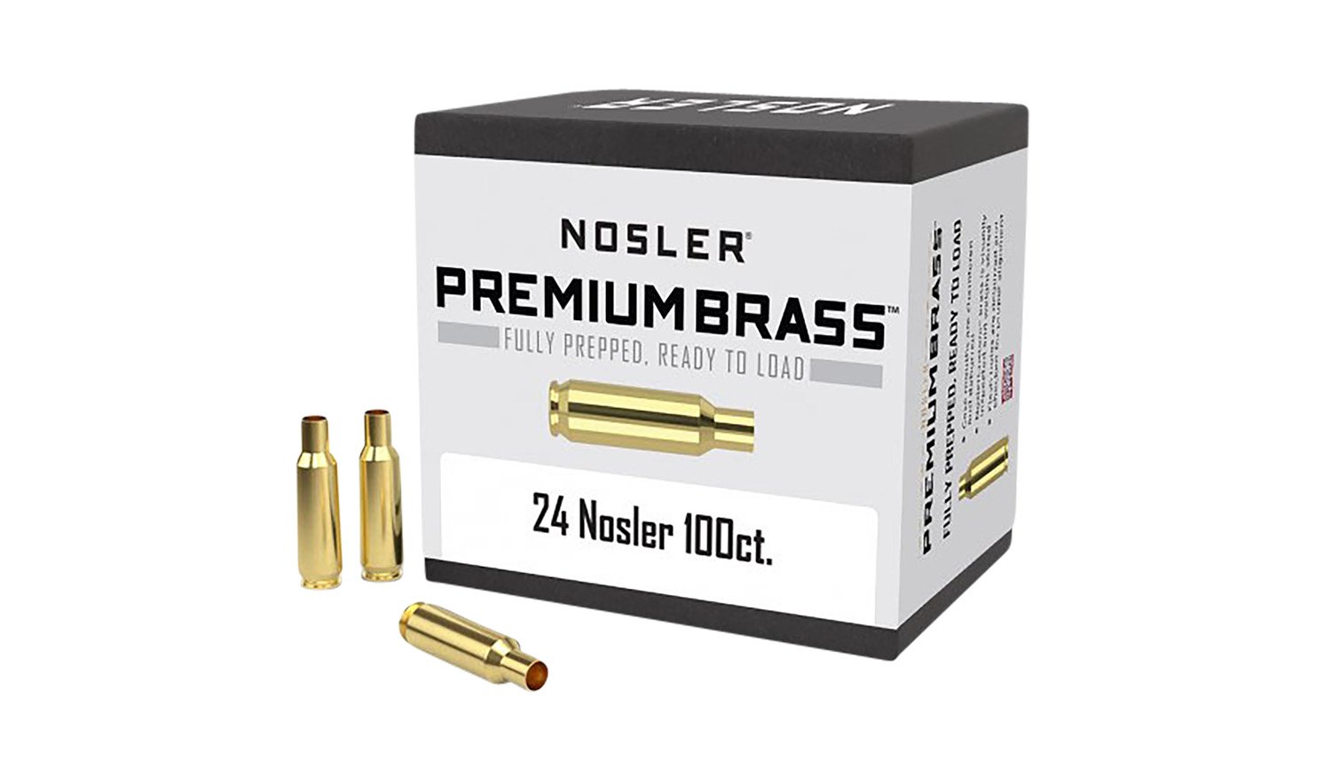 Nosler 10085 .24 Nosler Unprimed Brass Cases, 100 Count - Nosler - 24 Nosler