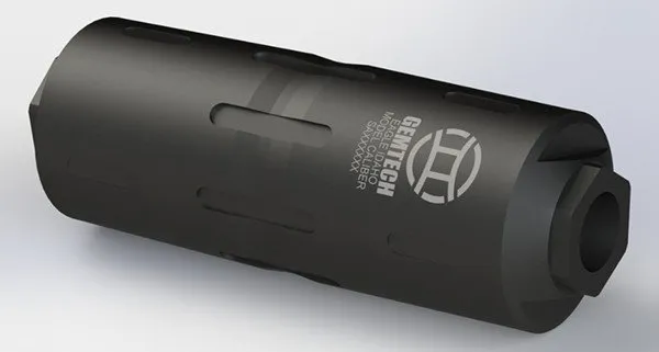 Gemtech Aurora-II 9MM Pistol Suppressor, Lightweight 3.5 oz, Dual Thread Mount, Black Anodized Aluminum, Non-Auto Rated