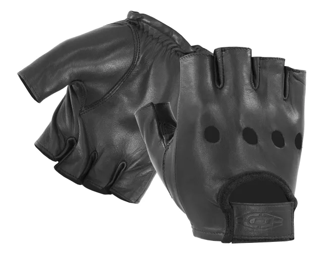 Damascus Half-Finger Leather Driving Gloves D22SXLG Large