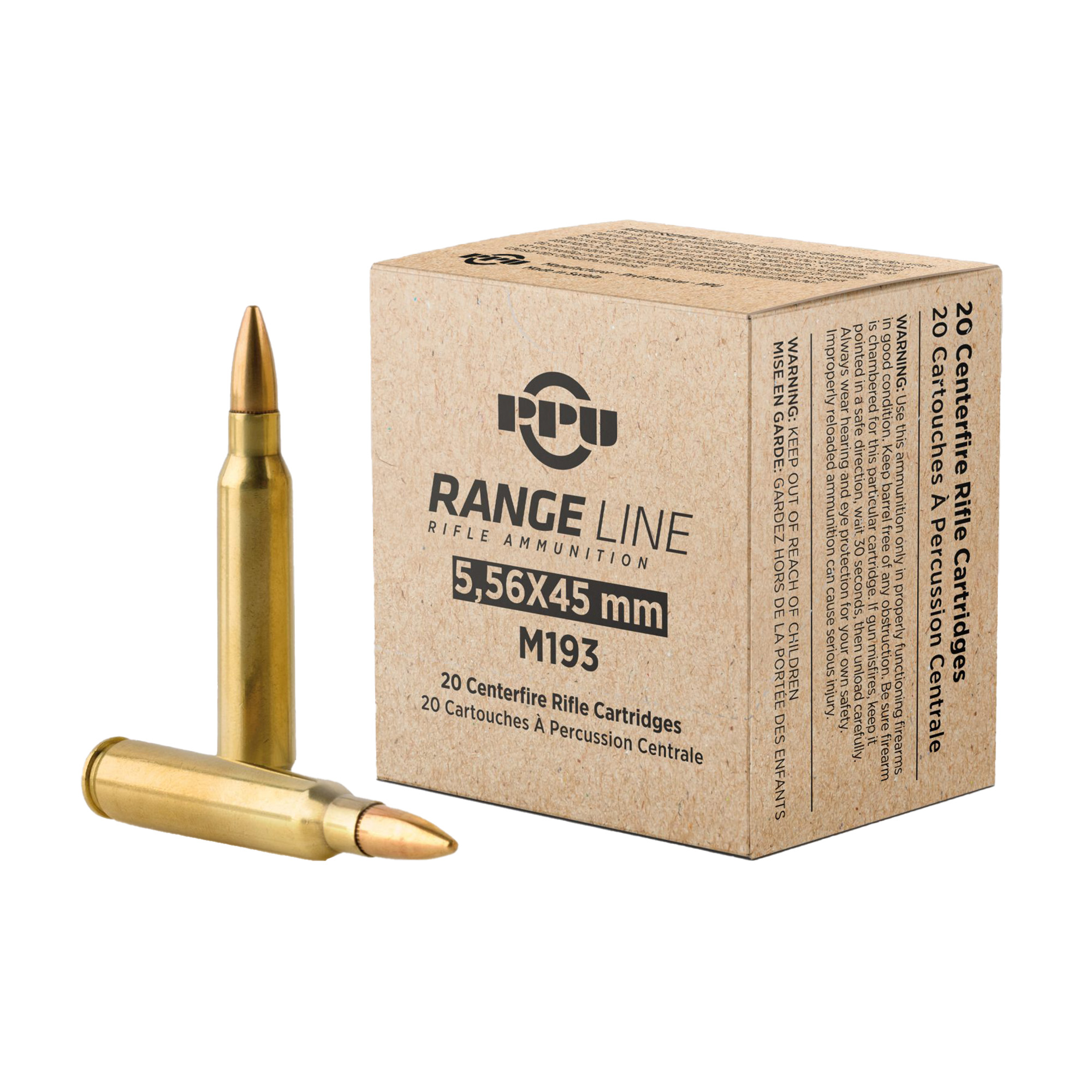 Buy Prvi Partizan Range Line 5.56 NATO 55 Grain Full Metal Jacket Boat Tail 20 online