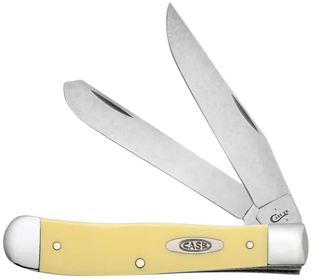 Buy Case Cutlery 30114 Yellow Synthetic Trapper Folding Clip Point-Spey Knife online