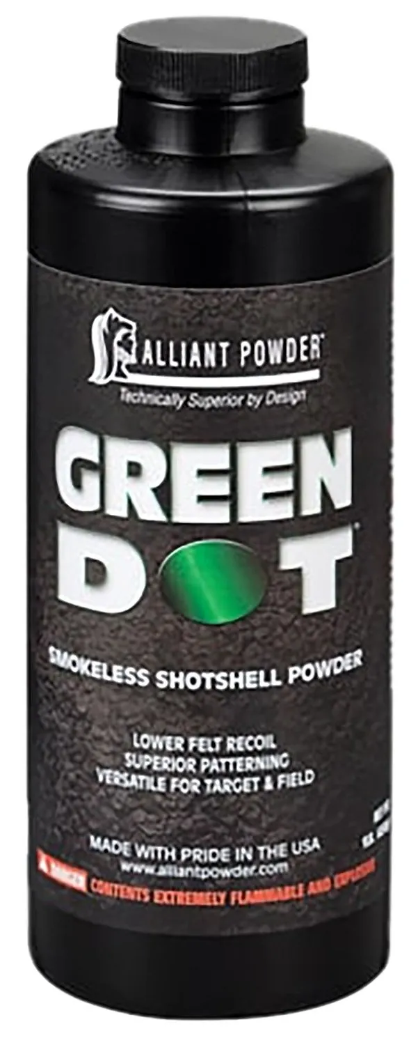Alliant Green Dot Powder 1 LB Smokeless - Precise Burn Rates for Tight Patterns - Versatile for Target and Field