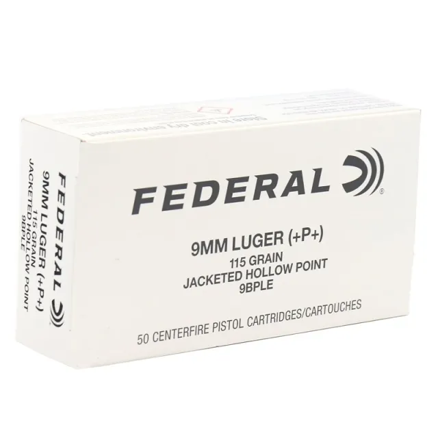 FEDERAL CLASSIC HI SHOK 9MM+P+ 115GR JHP 50RD BX 1000RD CASE - Federal Premium Ammunition - 9mm