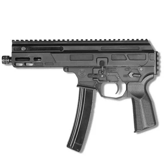 MAT9-K MP5 9MM 5" 33RD BLK Roller Delayed 9mm Bufferless Pistol, Last Round Bolt Hold Open Ambi Mag Release, Non-Reciprocating Charging Handle and Safety Selector Billet Aluminum, Brace Ready 1913 Pic Rail, MP5 Mag Compatible - MATADOR - 9mm