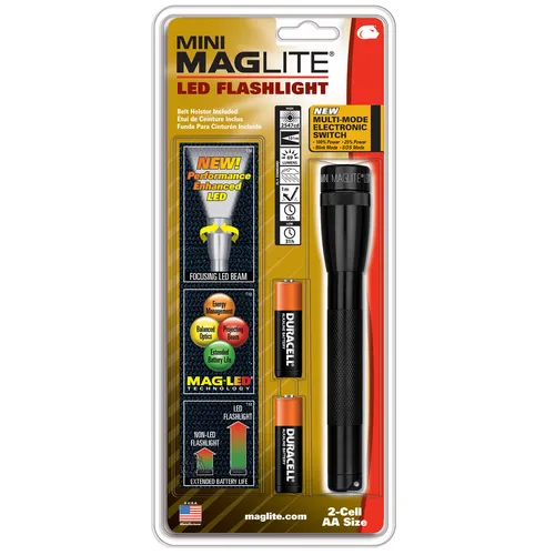 SP22 Mini Maglite 2 AA-Cell LED Flashlight w/ Holster - Maglite