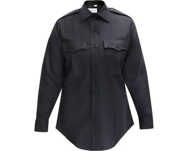 Duro Poplin Women's Long Sleeve Shirt w/ Sewn-In Creases
