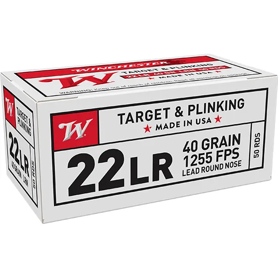 Winchester USA Rimfire Ammo 22 LR. 40 gr. LRN 50 rd.