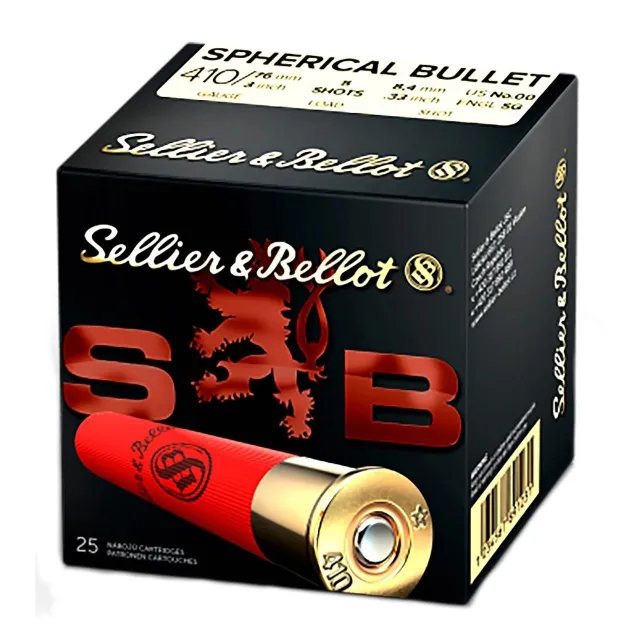 Magtech SB410B 410 Gauge 3" 5/8oz 00 Buckshot 25/Box - Sellier & Bellot - .410 Bore