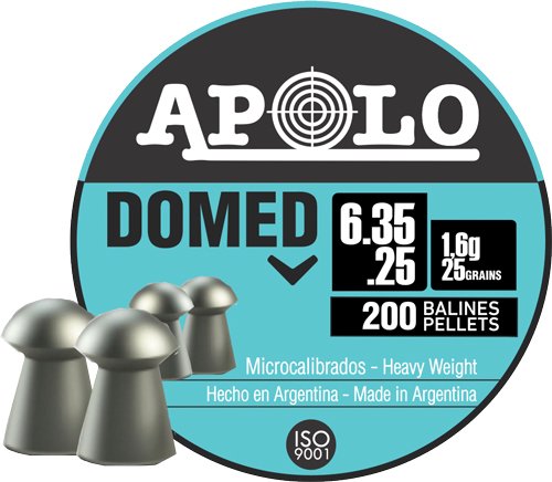 Apolo E13501 25 Caliber 25Gr Domed 200 Pack - Apolo Pellets - 25 CALIBER