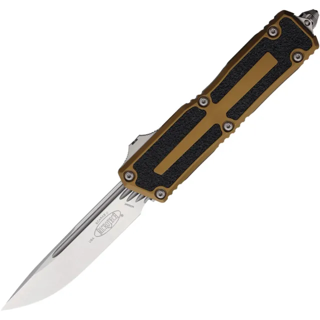 Microtech Scarab II G3 3.97 In SE Stonewash Tan ALU Hndl - MICROTECH for sale at Iron and Lace