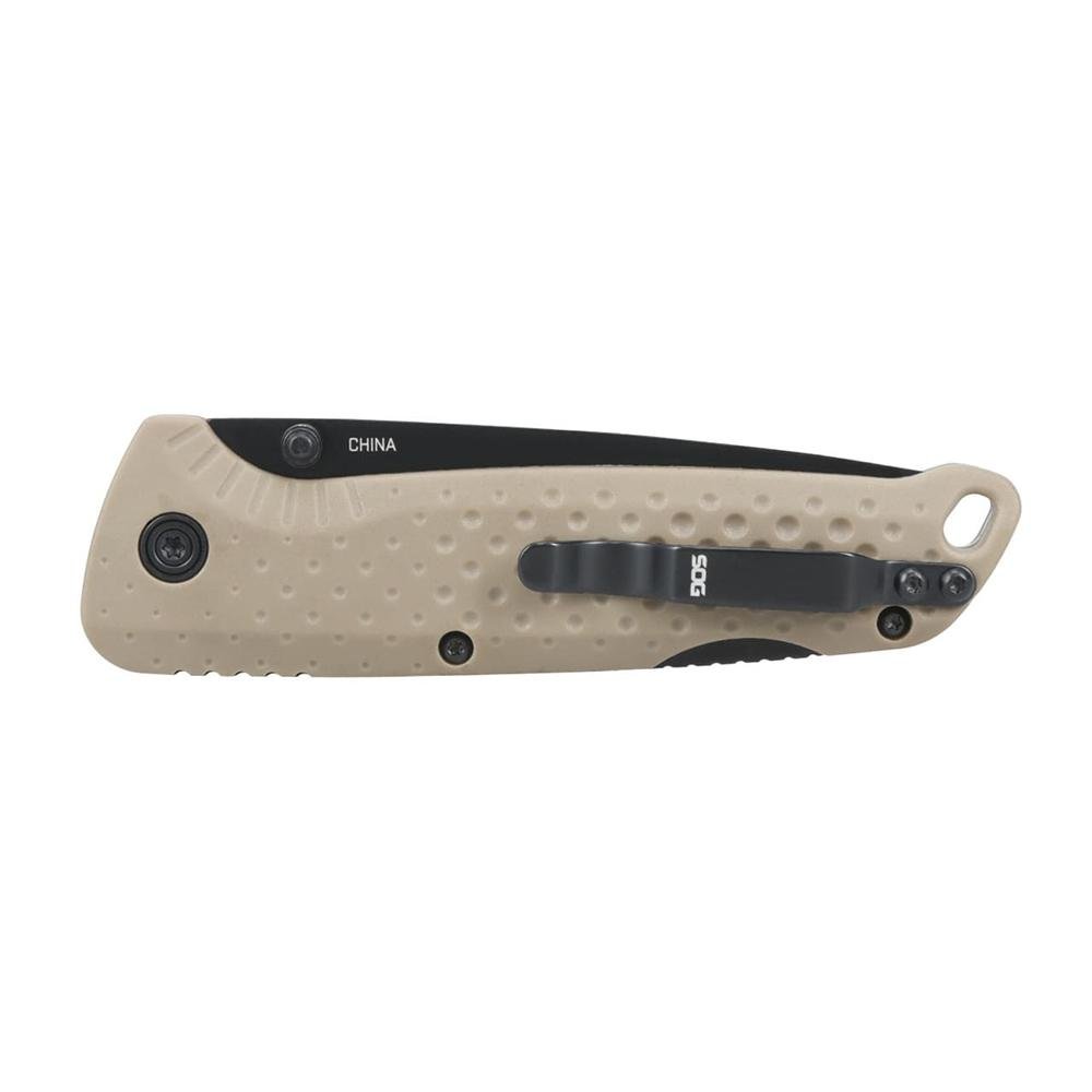 SOG Knives Adventurer LB Folding Knife 3 Drop Point Blade FDE - SOG