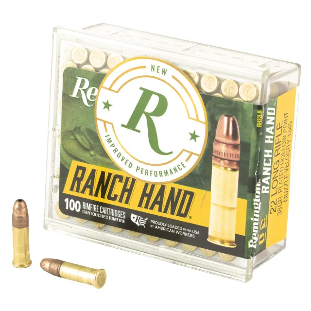 Remington Ranch Hand .22LR 42gr Copper Plated Hollow Point 100-Rounds - Remington Arms Company, LLC - 22 LR for sale at Smoke Wagon Firearms