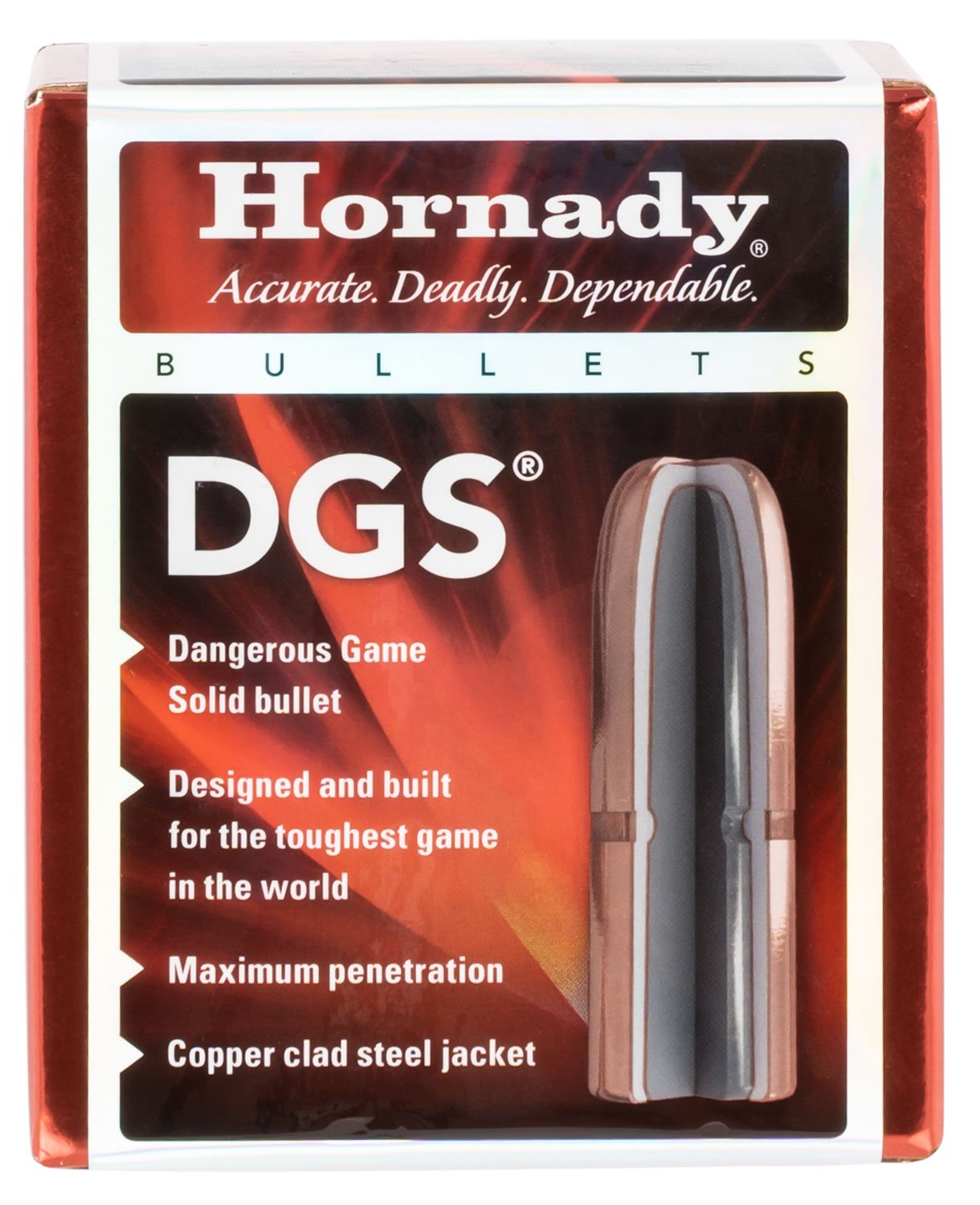Hornady 4507 DGS .458 500gr FMJ RN 50/Box - Hornady - 45 Caliber