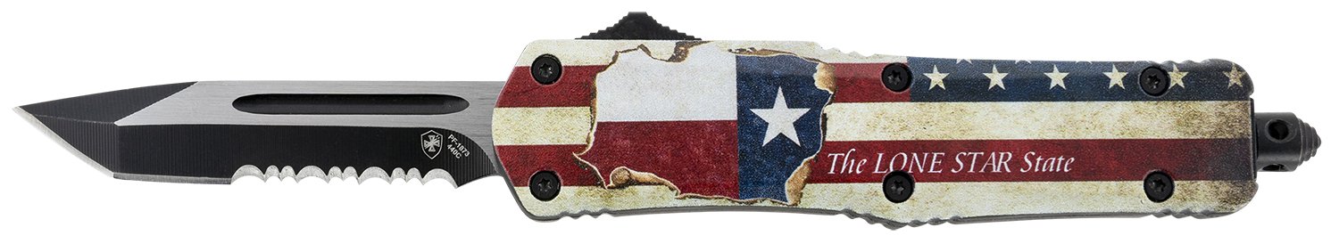 Buy Templar STX531 Texan Gen II 2.25" OTF Tanto Knife Texas Flag Handle online