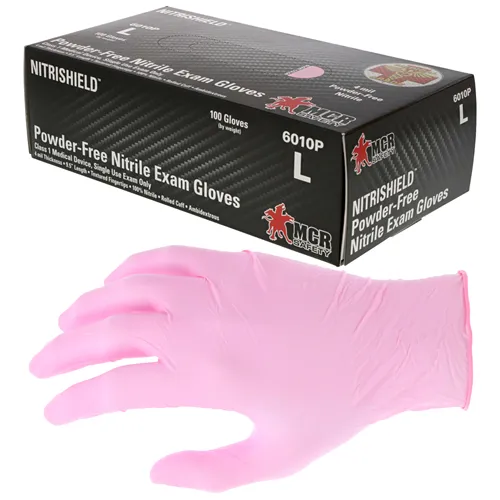 Pink 4 Mil Medical NBR L - MCR Safety for sale at Smoke Wagon Firearms