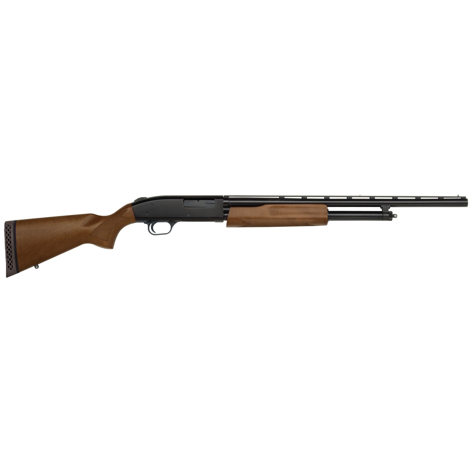 Buy Mossberg 54132 500 Bantam 20 Gauge Pump Shotgun 5+1 3" 22" Vent Rib Barrel Blued Metal Finish Dual Extractors Hardwood Stock EZ-Reach Forend 13" LOP Accu-Set Chokes Youth online