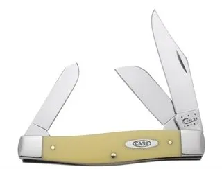 CASE CUTLERY Large Stockman 4.25 In 3-Blade Yellow CV 00203 - CASE CUTLERY