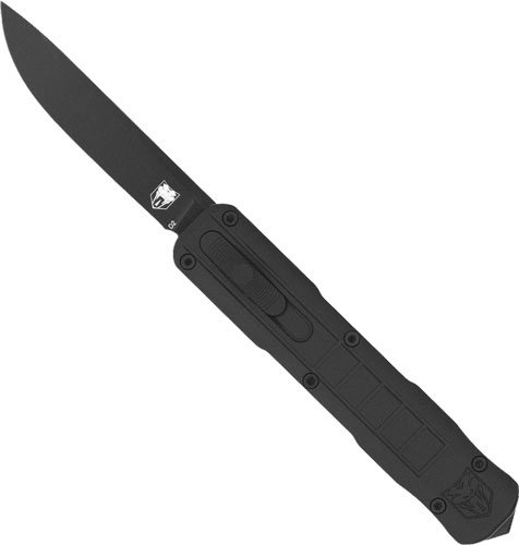 CobraTec CTSRPTBKODNS Small Raptor OTF Blackout 2.5" Drop Point Knife - CobraTec Knives