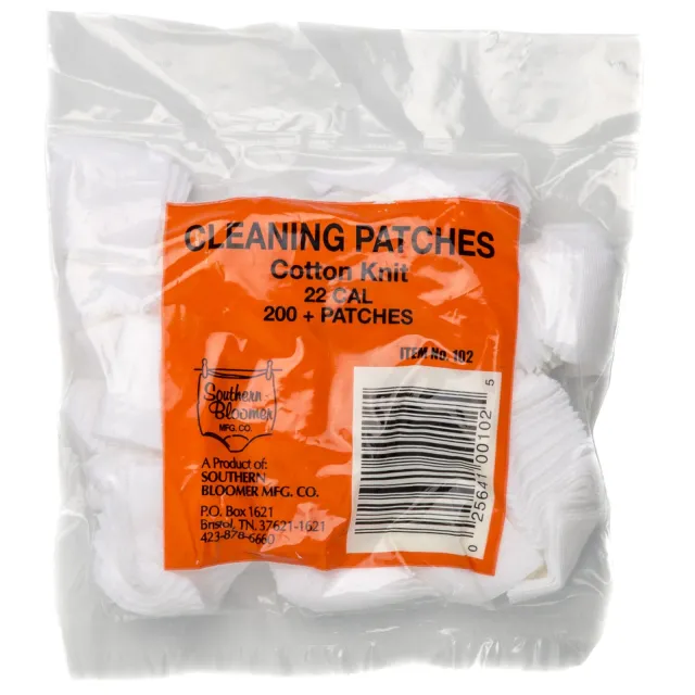 Southern Bloomer .22 Caliber Cotton Cleaning Patches 200-Pack - Southern Bloomer - .22 CAL