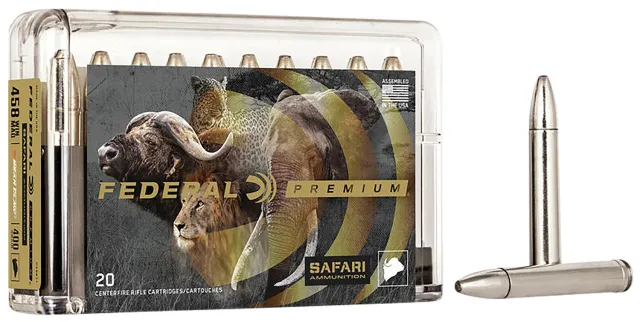 Federal Cape-Shok 458 Win. Mag 400Gr Trophy Bonded Bear Claw 20rd Box Ammo