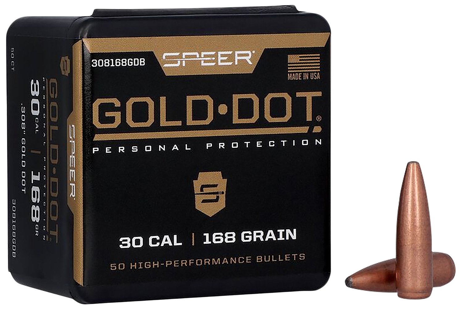 Buy Speer 308168GD Gold Dot 30Cal 168gr Soft Point 50/Box online