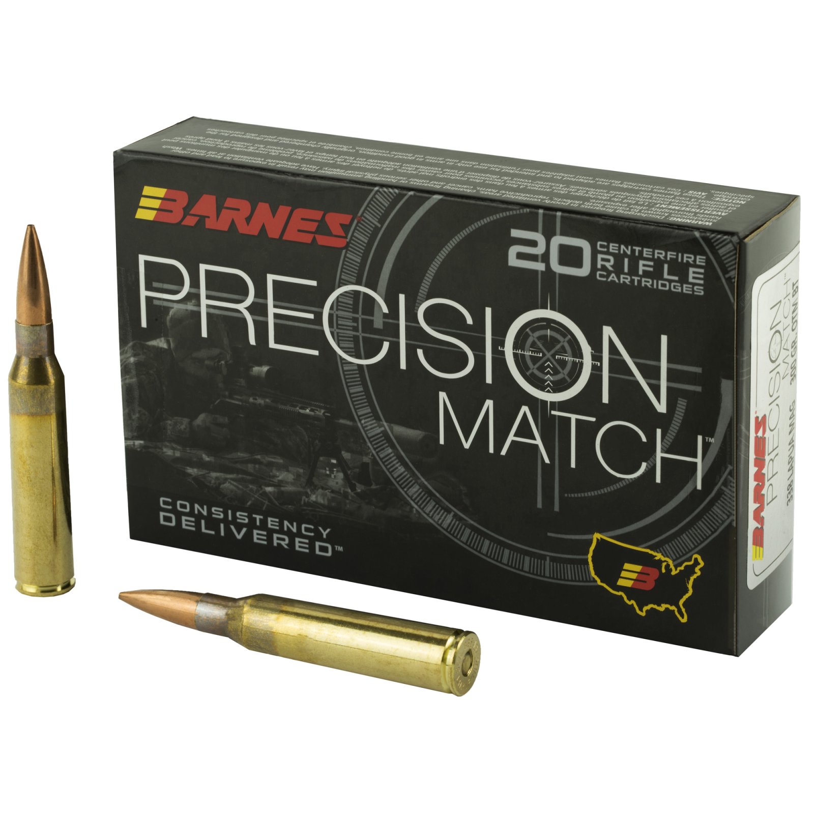 Barnes Bullets Precision Match 30728 338 Lapua Mag 300gr Open Tip - Barnes Bullets - 338 Lapua Mag