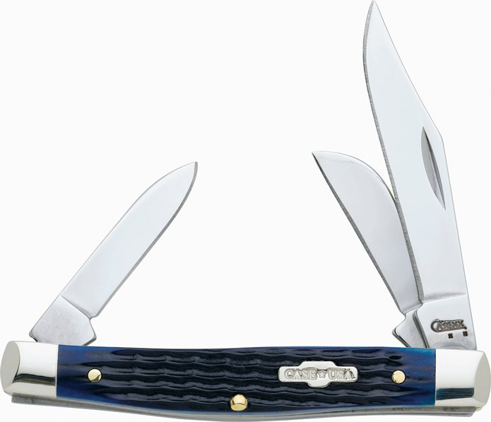 Buy Case Medium Stockman Folding Knife 3 Blades 3.625 in Blue Bone online