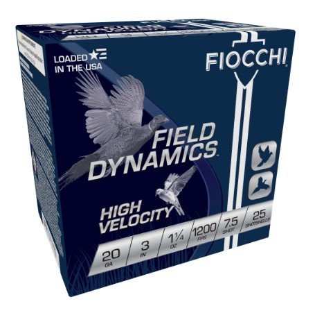 Fiocchi 203HV75 20 Gauge 3" 1.25oz 7.5 Shot 25/Box High Velocity Shells - Fiocchi