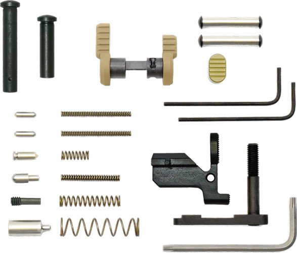 Armaspec ARM150FDE AR-10 Lower Parts Kit, Stainless Steel, FDE - Armaspec