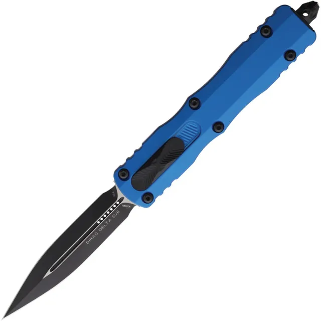 Microtech Dirac Delta 227-1BL 3.79 In D/E Black Blue Alu Handle - MICROTECH