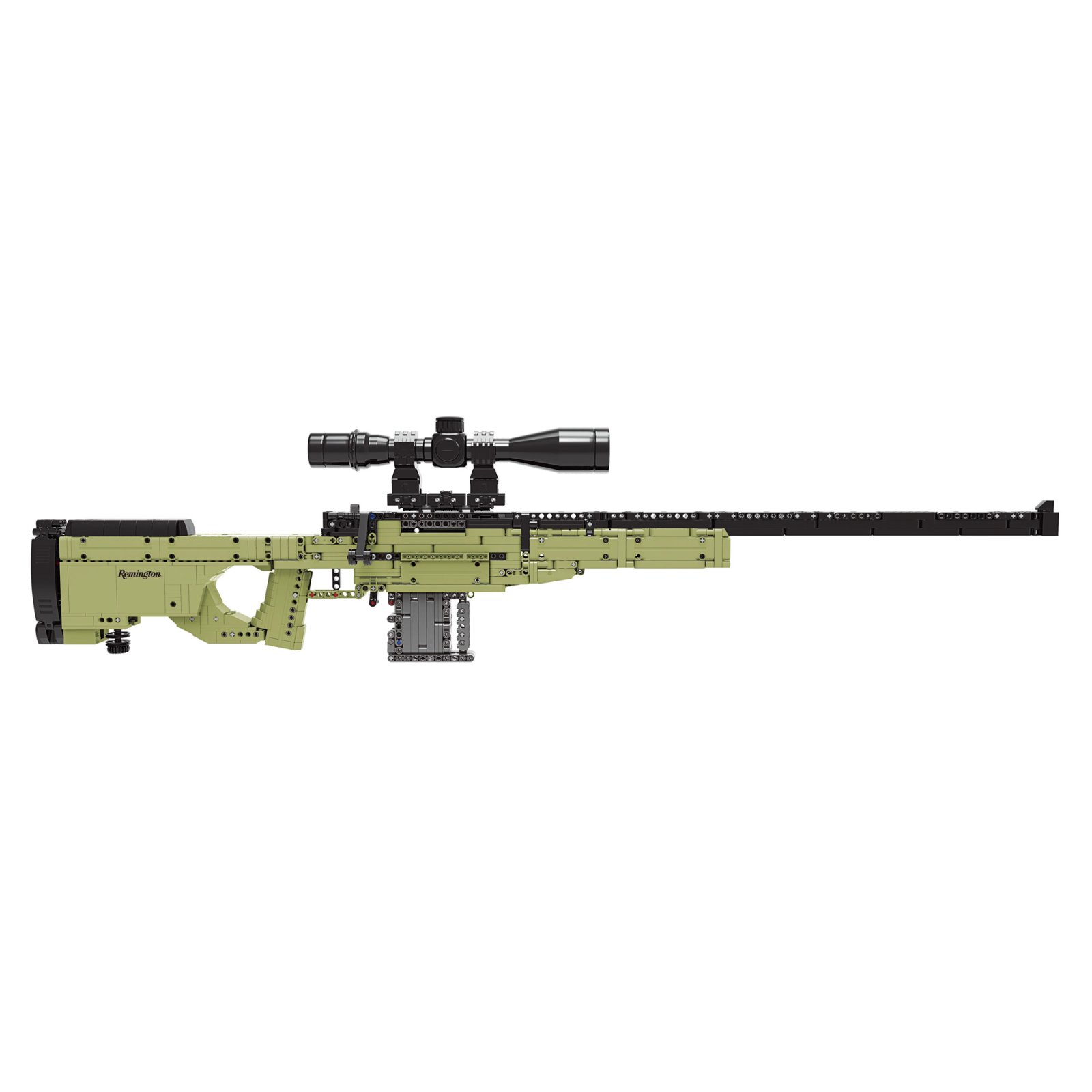 Buy Caliber Gourmet CGBBB1 Sniper Building Blocks Black/Green Plastic 41" Long 1491 Pieces online
