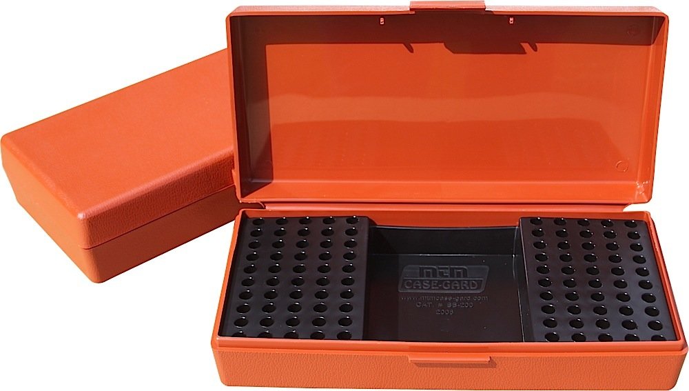 Buy MTM Case-Gard SB-200 Flip Top Ammo Box 200 Rounds .22LR/.25Long/.22WMR/.17 HMR/17 Mach 2 Polymer Rust online