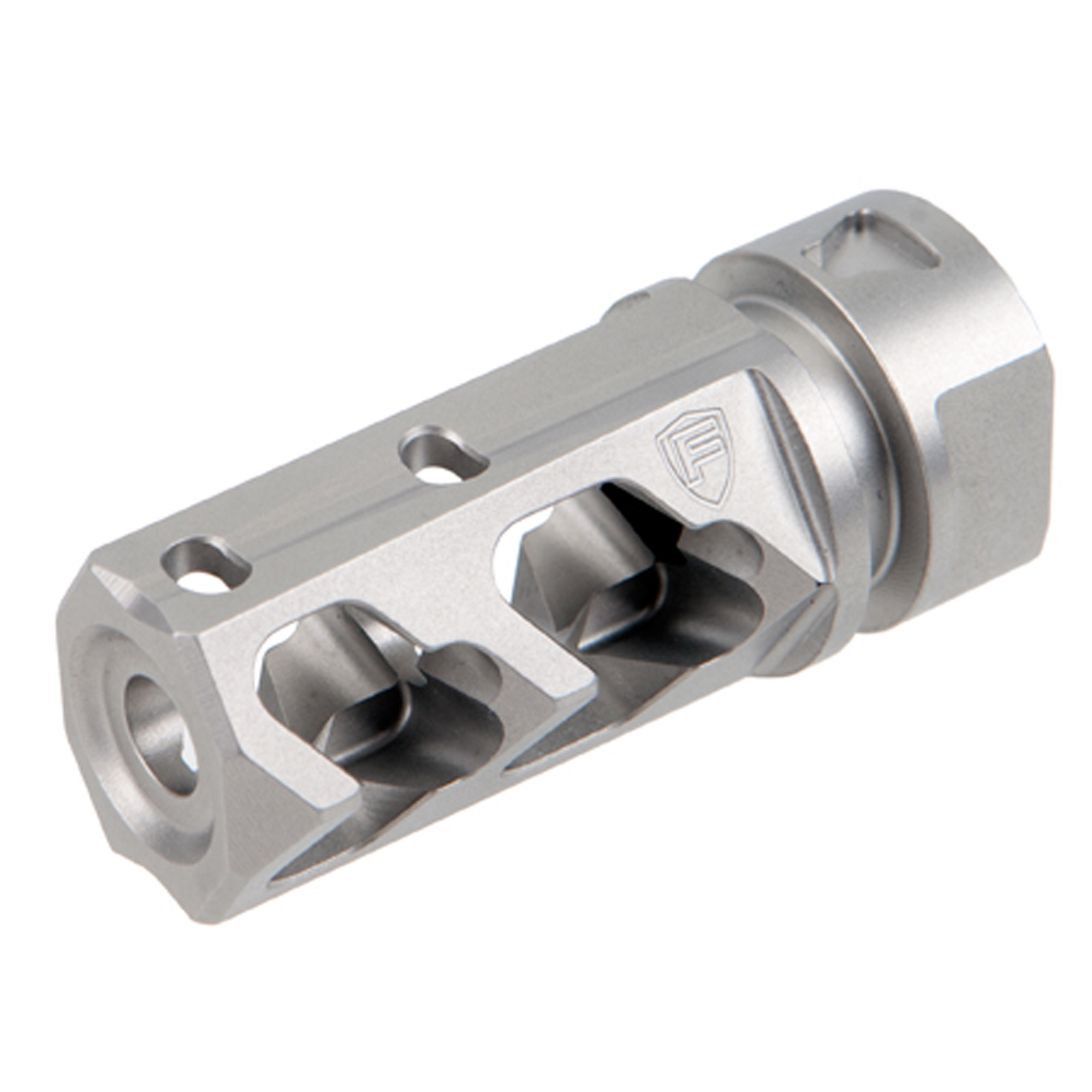 Fortis 556-MB-SS Muzzle Brake, 5.56MM, Stainless, 1/2x28 TPI, 2.8 oz - Fortis Manufacturing - 556NATO