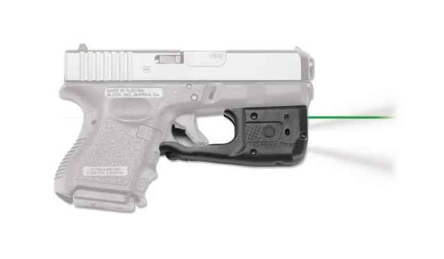 Crimson Trace LL810G Laserguard Pro 5mW Green Laser 532nM Wavelength & 50 ft Range with 150 Lumens White LED Light Black Finish for Glock 36 Gen3, 26 Gen3-5, 27, 33 Gen3-4 - Crimson Trace