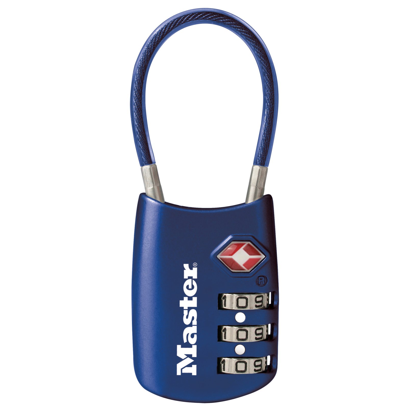 MasterLock 4688DBLU One Flexible Combination Shackle Lock Blue - MasterLock