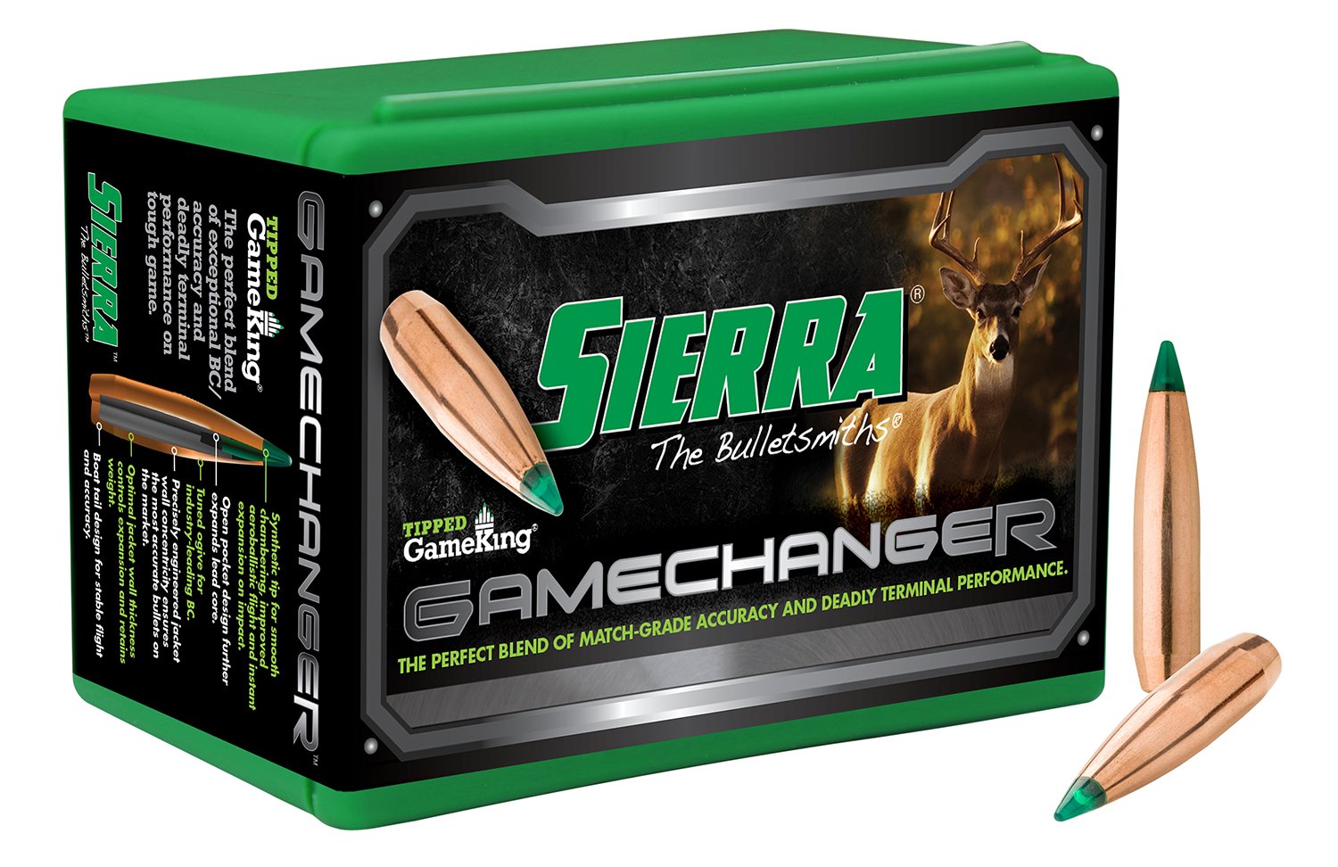 Sierra 4110 Tipped GameKing 6mm .243 100 gr - 100 Per Box - Sierra Bullets - .243